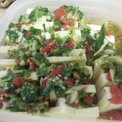 A picture of Mom's Marinated Cheese.