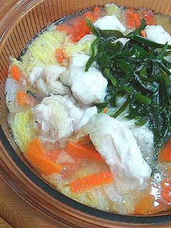 A picture of Napa Chinese Cabbage and Chicken Breast Hot Pot.