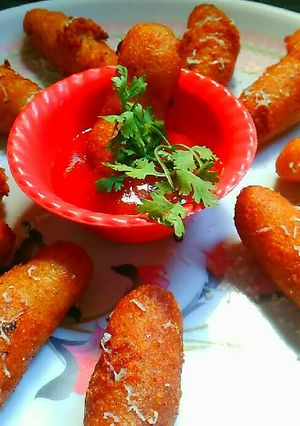 A picture of Potato cheesy fingers.