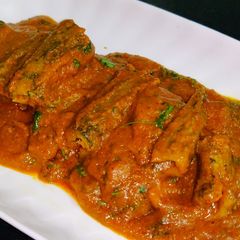 A picture of Bittergourd Masala | Karele.