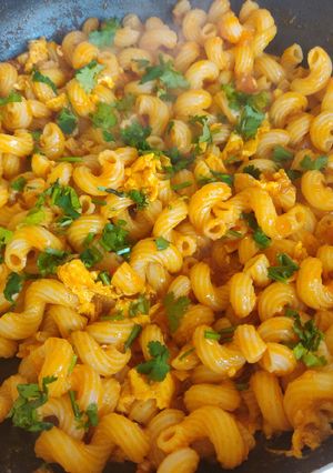 A picture of INDIAN style pasta.
