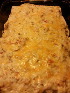 A picture of Chicken Enchiladas.