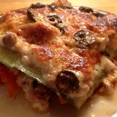 A picture of Zucchini And Sausage Lasagna.