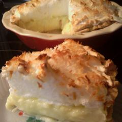 A picture of Sunshine's Homemade Coconut Cream Pie.