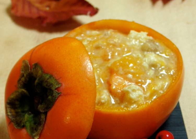 Recipe of Favorite Persimmon and Walnut Shira-ae Mashed Tofu