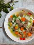 Cah Wortel Sawi putih Bakso