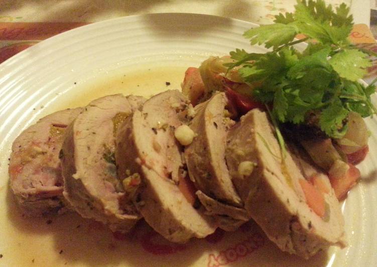 Step-by-Step Guide to Prepare Speedy Pork Roll with Vegetables. Tender & Juicy.