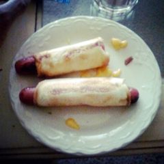 A picture of Grilled cheese hot dog.