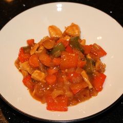 A picture of Chicken with a Sweet and Spicy Kick.