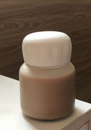 Hình của món Sữa đậu gà óc chó cốm xanh.