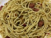 Gambar beef pesto pasta