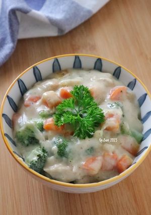 Foto resep Sup Krim Brokoli Wortel Ayam