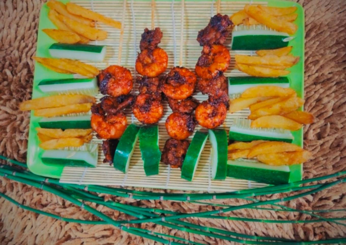 Sate udang teflon