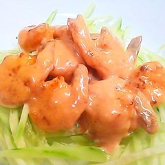 A picture of Real Chinese-style Shrimp with Mayo (Aurora Sauce).