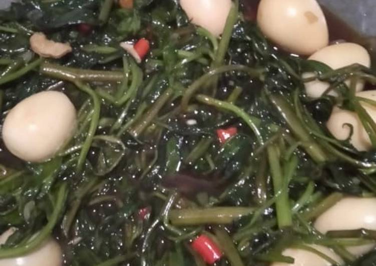 Langkah Mudah untuk Membuat Tumis kangkung telur puyuh yang Bikin Ngiler