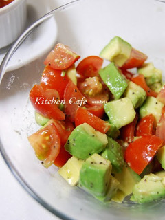 A picture of Tomato and Avocado Salad.