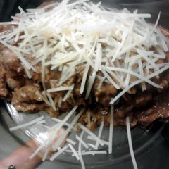 A picture of Open Faced Beef Mushroom n Swiss Sandwiches.