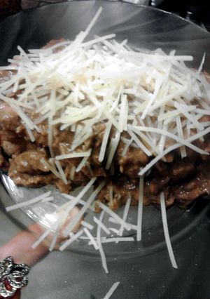 A picture of Open Faced Beef Mushroom n Swiss Sandwiches.