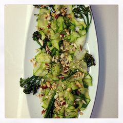 A picture of Courgette Ribbon And Baby Broccoli Salad.