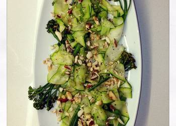 How To Serving Recipe Courgette Ribbon And Baby Broccoli Salad Practical Delicious