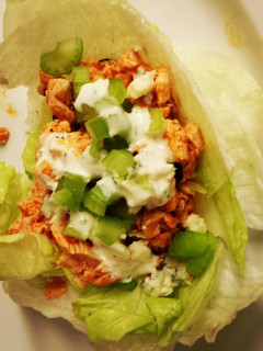 A picture of Buffalo Chicken Lettuce Wraps.