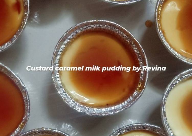 Resep Custard caramel milk pudding ala Mommy Vina, Sempurna