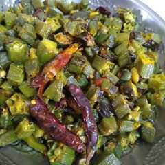 A picture of बिना प्याज़ लहसुन के भिंडी की सब्जी(bina pyaz lahsun ki bhindi).
