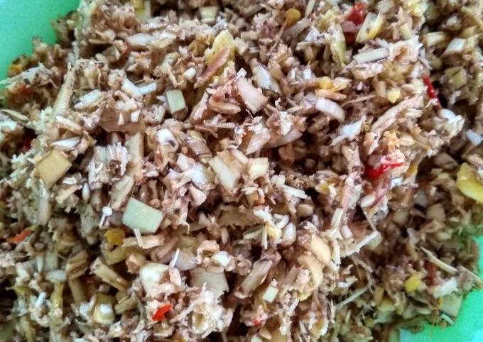 Langkah Mudah untuk Membuat 39. Urap Mentah Tongkol Pisang, Lezat Sekali