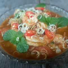 A picture of Plah Koong / Thai Shrimps Salad.