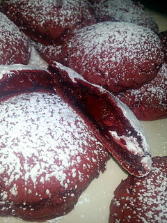 A picture of Red Velvet Cherry Bombs`.