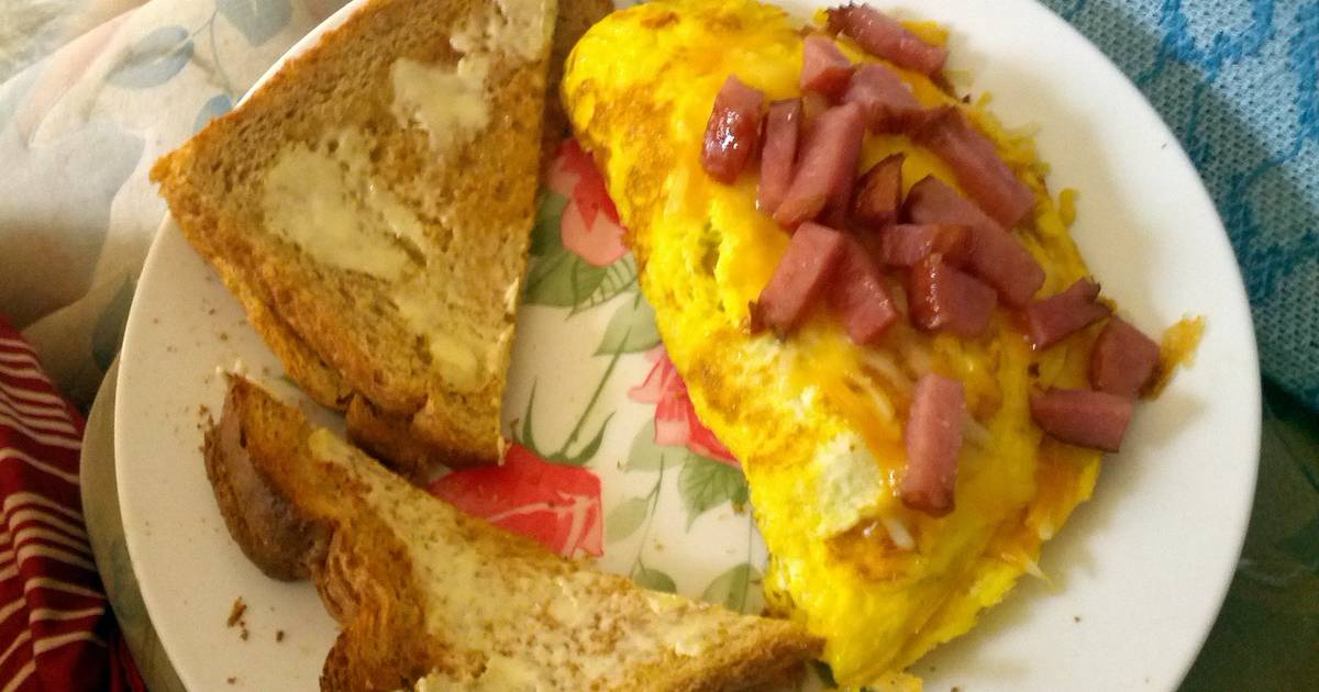 easy ham and cheese omelet Recipe by Kellie - Cookpad
