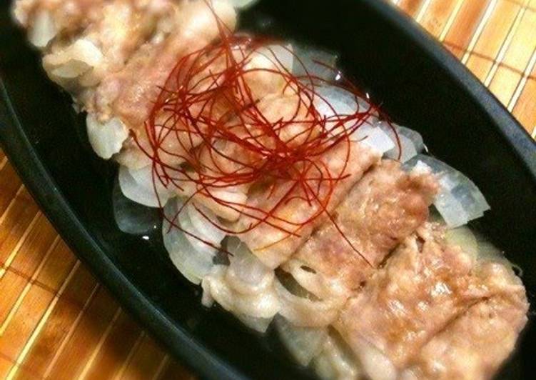 Recipe of Any-night-of-the-week Microwave Sweet Onion and Thinly Sliced Pork Rolls