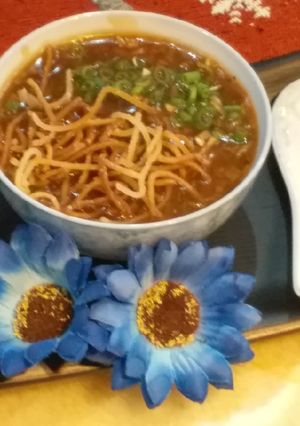 A picture of Veg Manchow Soup.