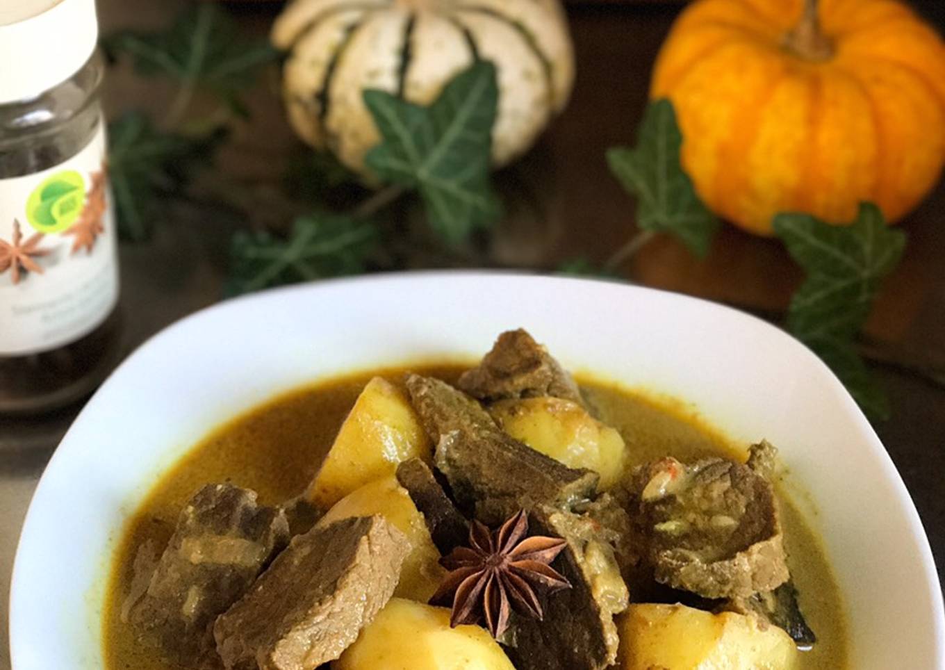 Kari daging sapi kentang Ala India