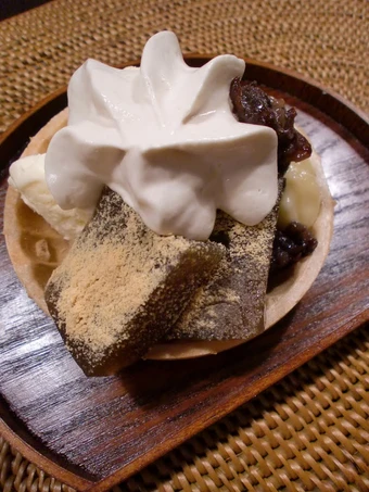 Recipe Elegant Japanese-Style Parfait with Warabi Mochi &amp; Wafer Cake which So Delicious