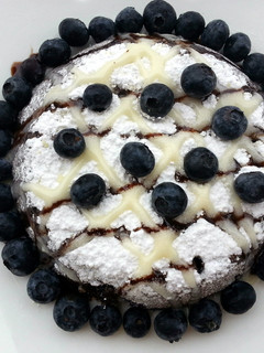 A picture of Blueberry Chocolate Cake.