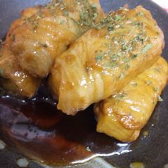 A picture of Easy Daikon Radish Meat Wraps.