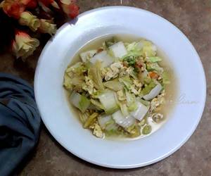 Cara Cepat Sawi putih mix telur Enak Sederhana Cara Cepat Sawi putih mix telur Enak Sederhana
