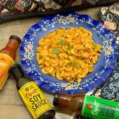 A picture of Chilli Chicken Pasta.