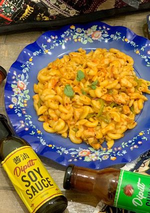 A picture of Chilli Chicken Pasta.