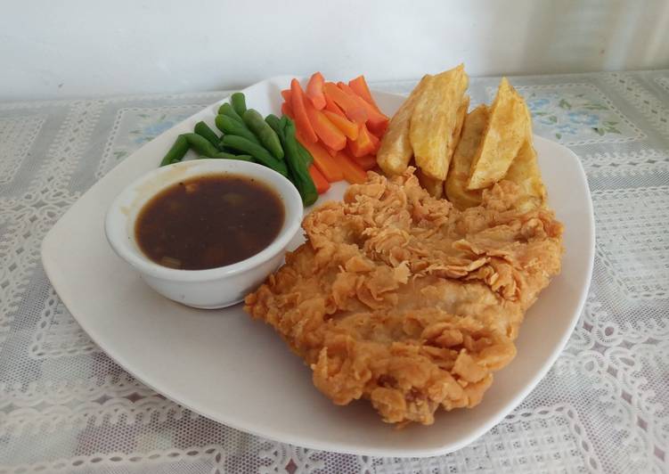 Resep Steak tuna krispy Anti Gagal