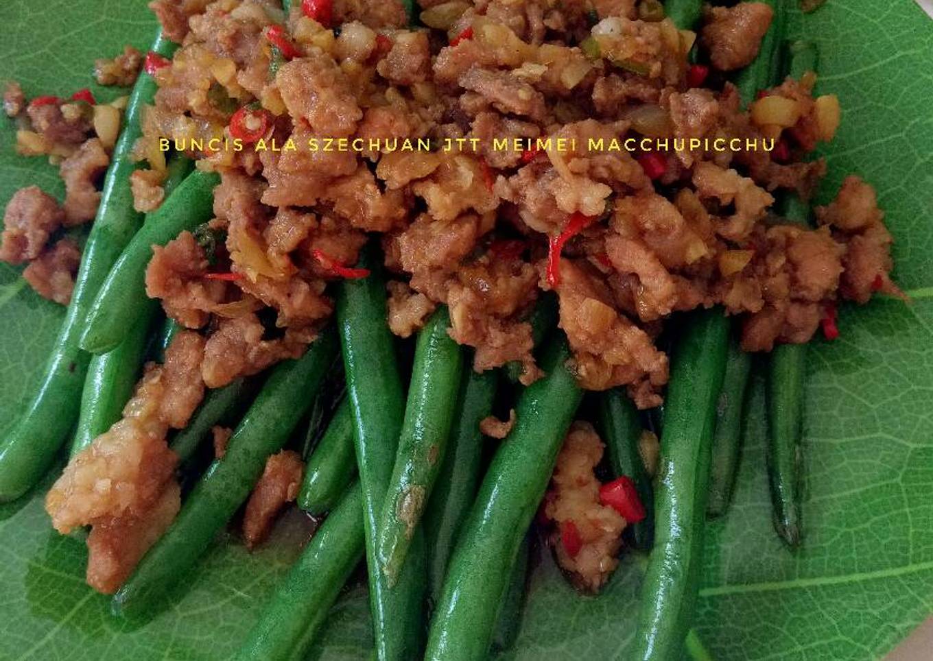 Buncis ala szechuan jtt - buncis goreng siram daging cincang