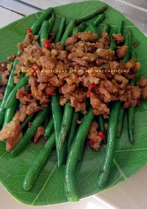 Foto resep Buncis ala szechuan jtt - buncis goreng siram daging cincang