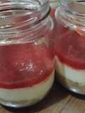 Strawberry cheesecake in the jar