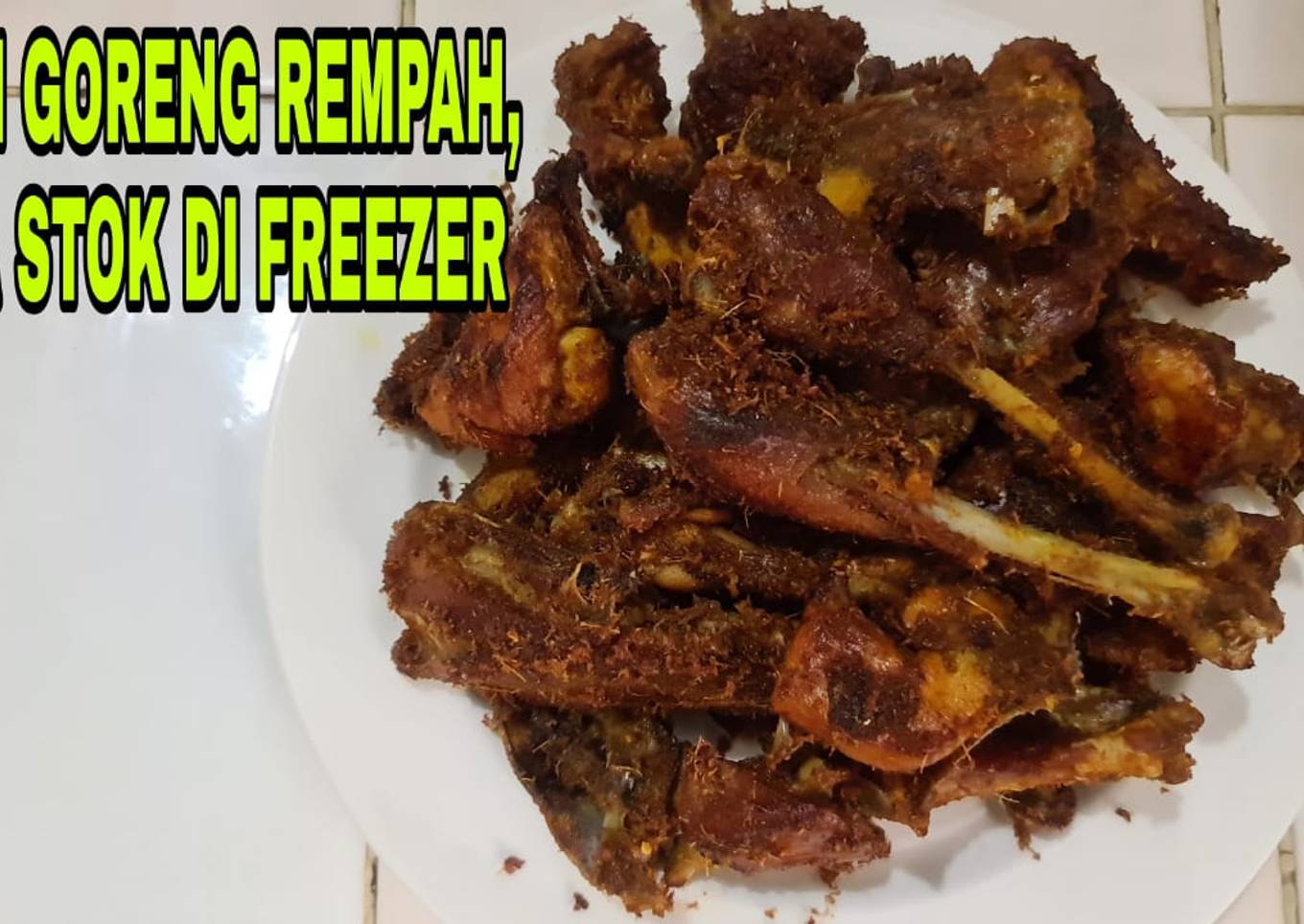 Ayam goreng,presto tanpa air