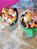 Copa fresca de mariscos y rúcula
