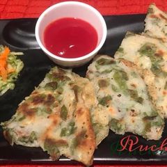 Cucumber Spinach Pancakes A picture of Cucumber Spinach Pancakes.