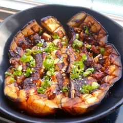 Sweet and Sour Grilled Eggplant (Vegan) A picture of Sweet and Sour Grilled Eggplant (Vegan).