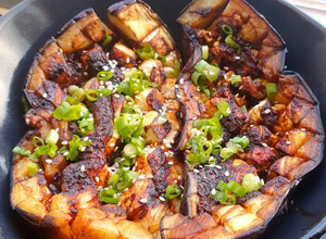 A picture of Sweet and Sour Grilled Eggplant (Vegan).