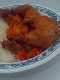 Pollo guisado con papas y zanahoria